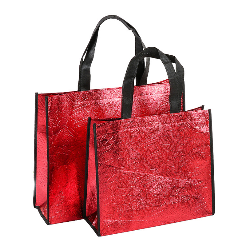 Eco Tote Shopping Bag Foldable Laser Coated Waterproof Reusable Non-woven Fabric