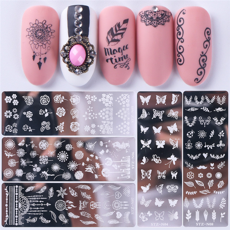 Nail Stamping Plate Template Flower Geometry Animals DIY Nail Art Designs Tool