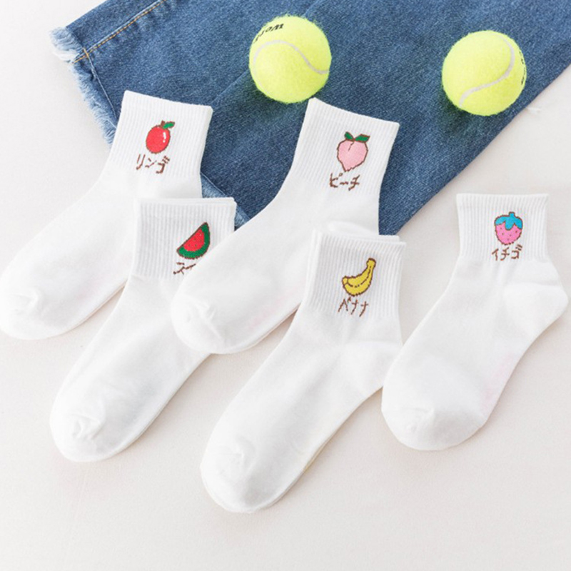 Socken Für Damen Passend Für 23-25cm Mit Fruchtdesign Aus Baumwolle - Picture 22 of 23