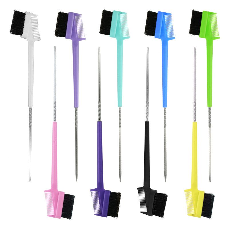 Double-ended eyebrow brush front view