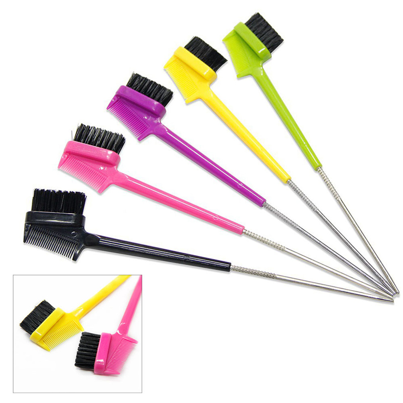 Double-ended eyebrow brush close-up