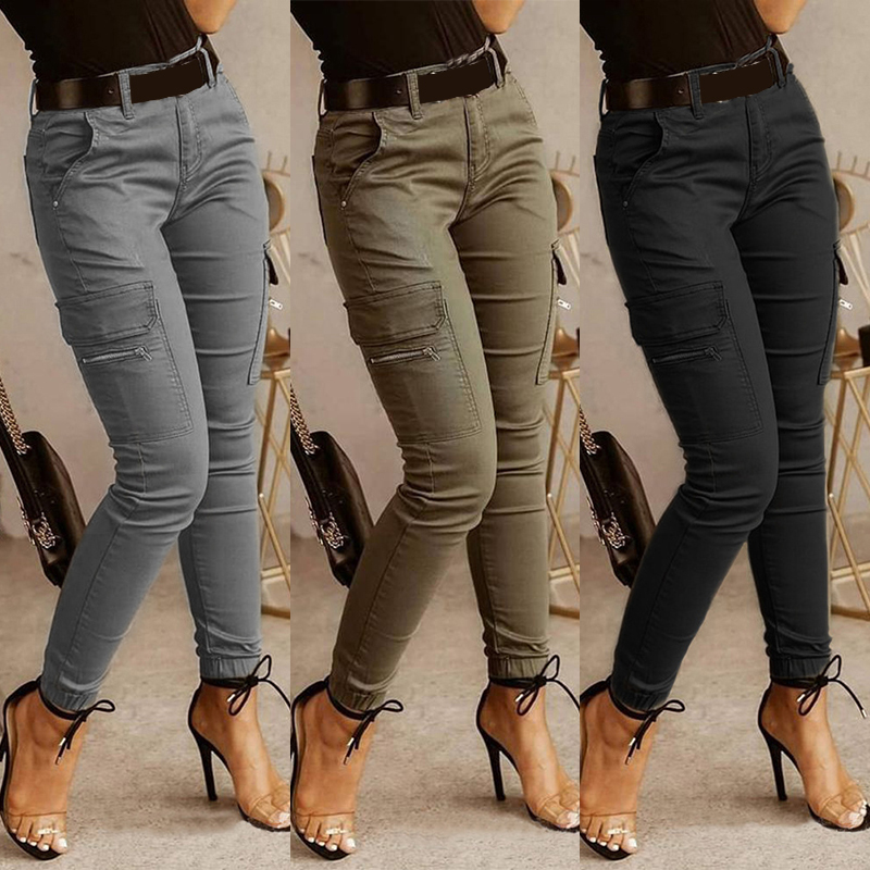 Women's cargo jogger pants front view