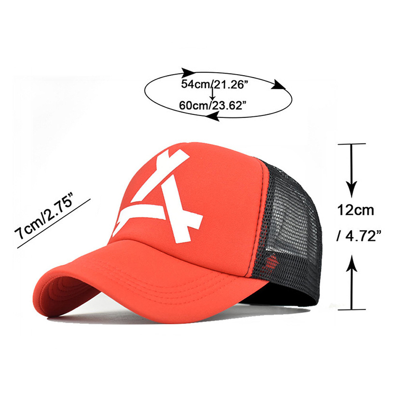 Triangle Print Baseball Cap Side View