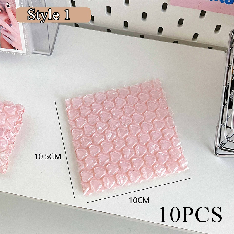 Heart-Shaped Bubble Mailers 10-Pack for Small Item Shipping Protection
