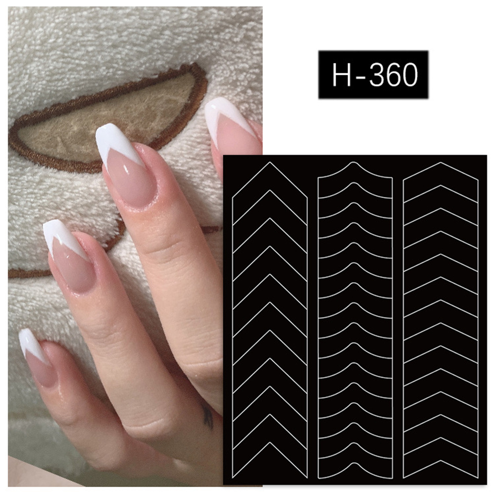 Hollow French Press-On Nail Stickers - Classic Fashion Desig