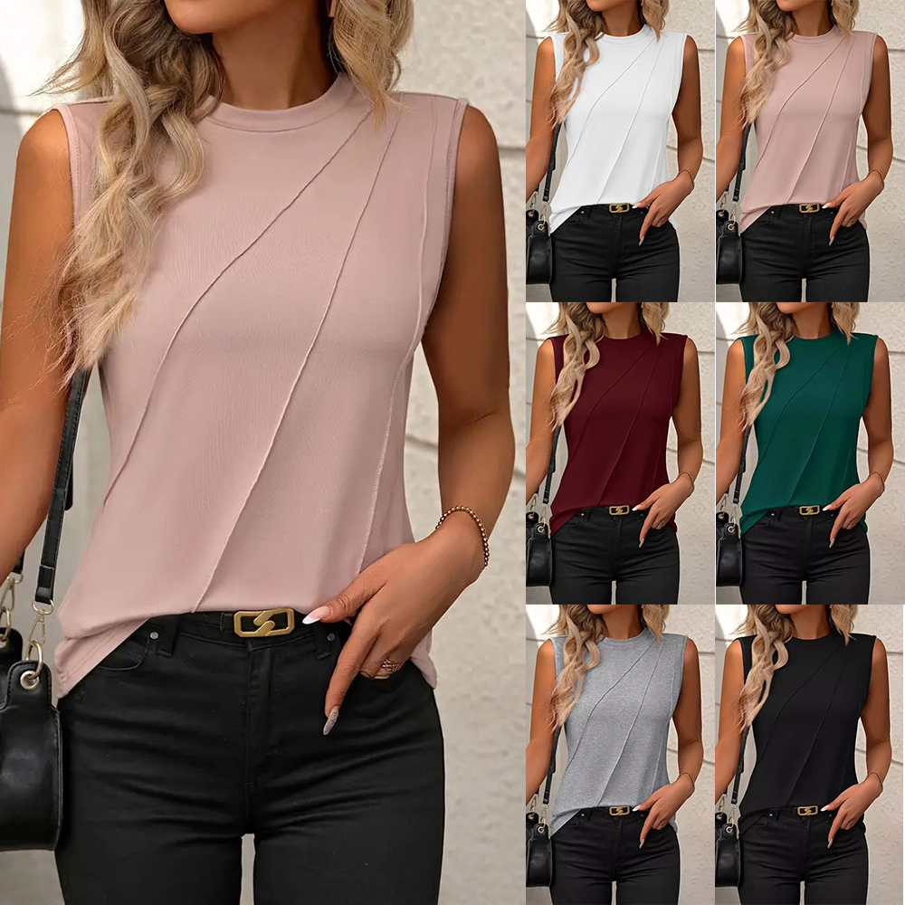 Women's sleeveless t-shirt front view