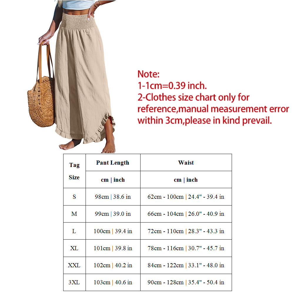 High Waist Ruffle Asymmetrical Pants Detail View