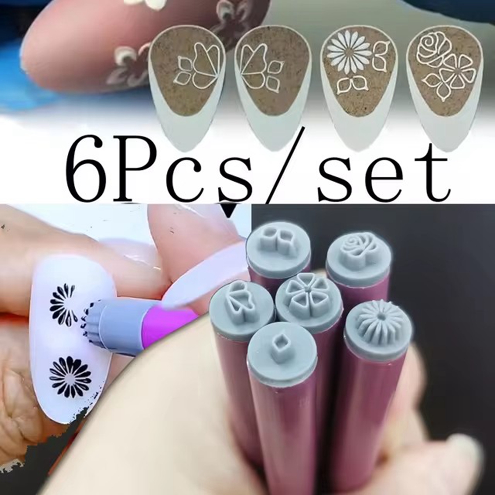 Nail Art Stamp Pen Set with 21 Stamps for Creative DIY Manicure Designs