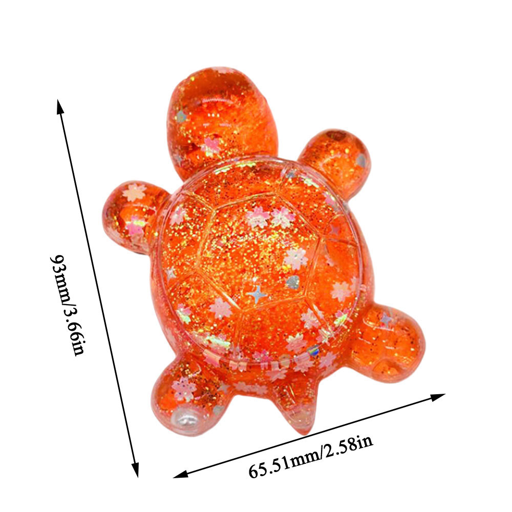 Glitter Sand Turtle Ornament Side View