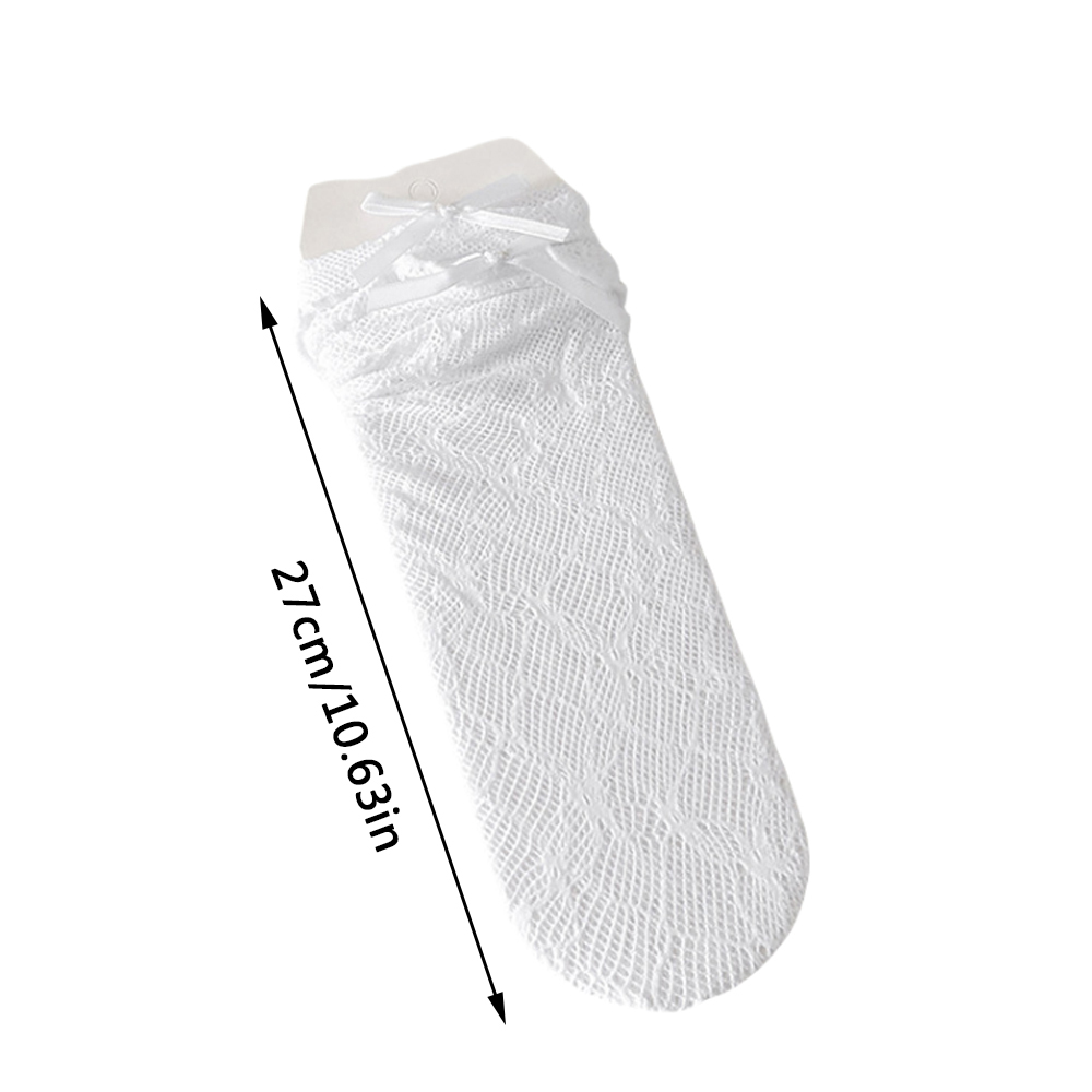 Women's lace mid-calf socks detail view