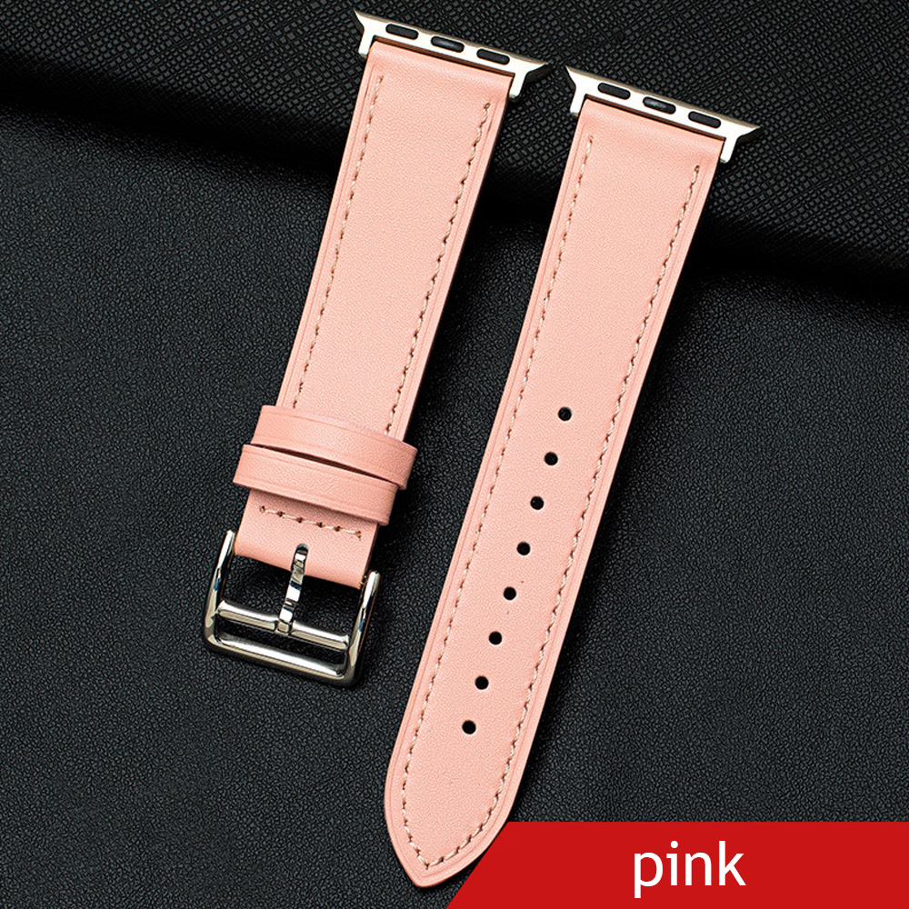 Bracelet Sport En Cuir Pour Apple Watch Series 2 3 4 5 6 7 SE 38mm 40mm 41mm 42m - Zdjęcie 31 z 38