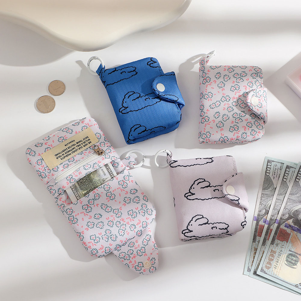 Floral Rabbit Coin Purse Interior View